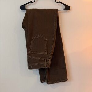 Brown Casual Straight-Leg Abercrombie Jeans